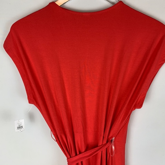 Wrap-Front Dolman-Sleeve Midi Dress - Picture 10 of 13